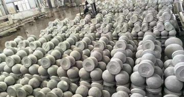 南充芝麻白圆球 石球 挡车球