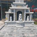南充芝麻白中国黑石材套墓 花岗岩墓碑