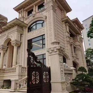南充黄金麻别墅外墙异形定制