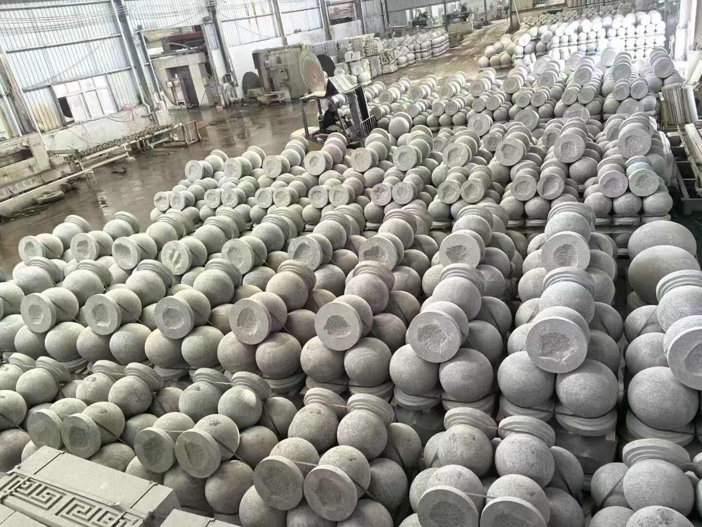 南充芝麻白圆球 石球 挡车球